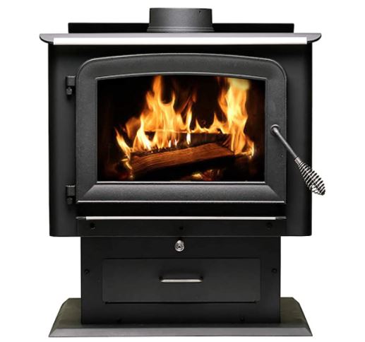 Heating Systems for Small Homes: Certified Pedestal Wood Burning Stove