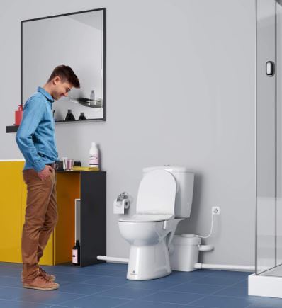 tiny home toilet: Silent Venus White Upflush Toilet