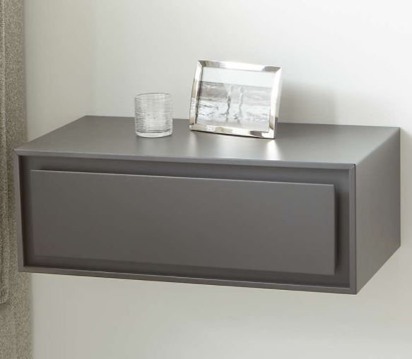 tiny home table: Pilsen Graphite Floating Nightstand